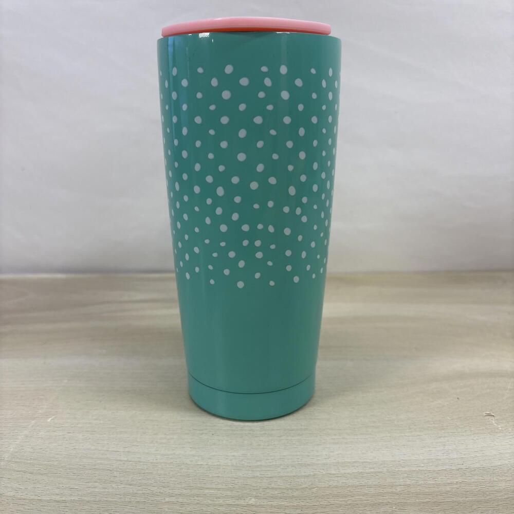 The Pioneer Woman Maverick Garden Tumbler Stainless Steel 20 oz Aqua Teal Pink - Picture 3 of 11